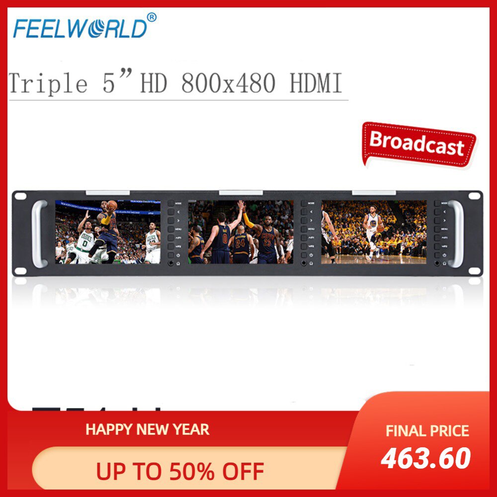 Feelworld T51-H Ʈ 5 &2RU 800x480   Ʈ  HDMI AV Է  Ʈ ũ LCD 